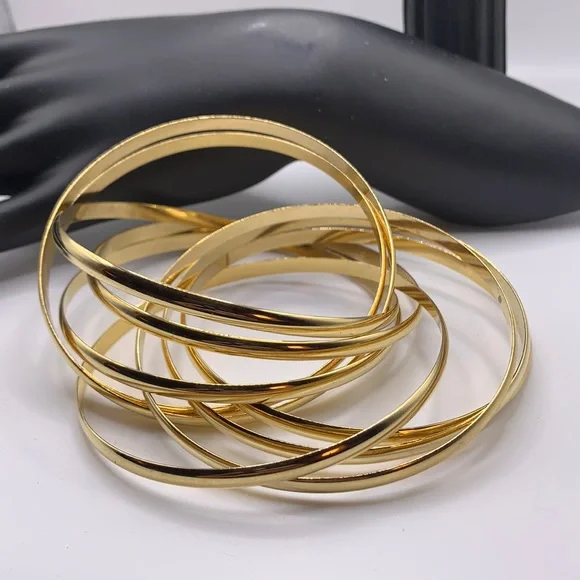 Bangle bracelets gold plated - Picture 5 of 5